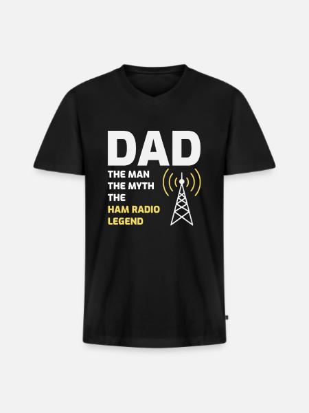 Amateurfunk-Geschenk - Männer Premium Bio T-Shirt mit V-Ausschnitt - Schwarz