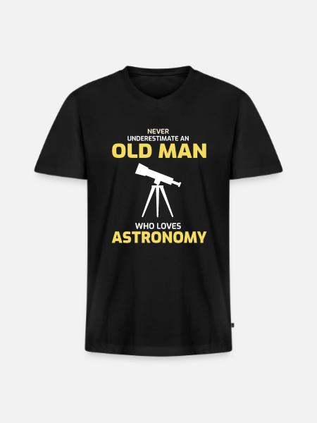 Astronomie - T-shirt encolure en V Premium bio Homme - noir