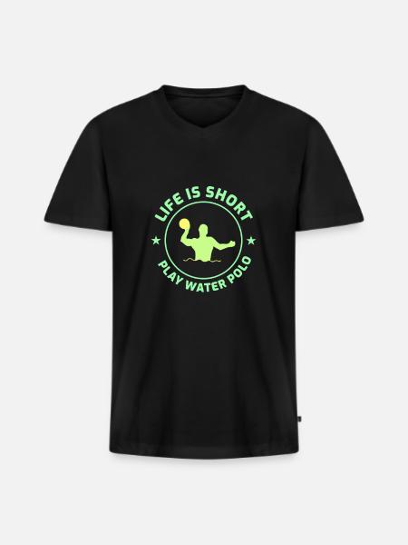 Water Polo Gift - Men's Premium Organic T-shirt with V-neck - black