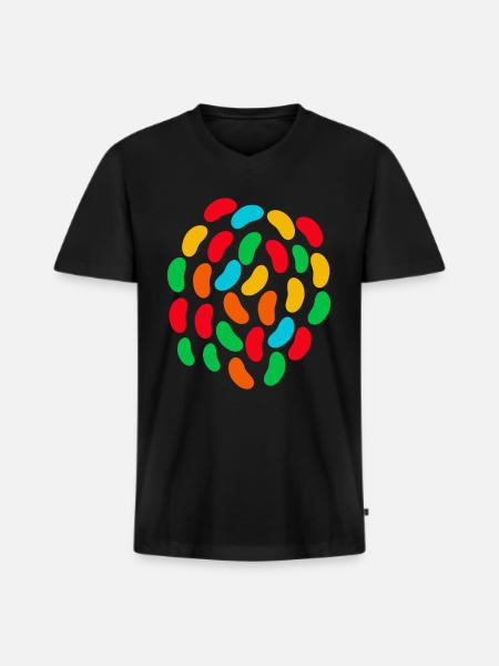 Jelly bean boy Candy Lover - Men's Premium Organic T-shirt with V-neck - black
