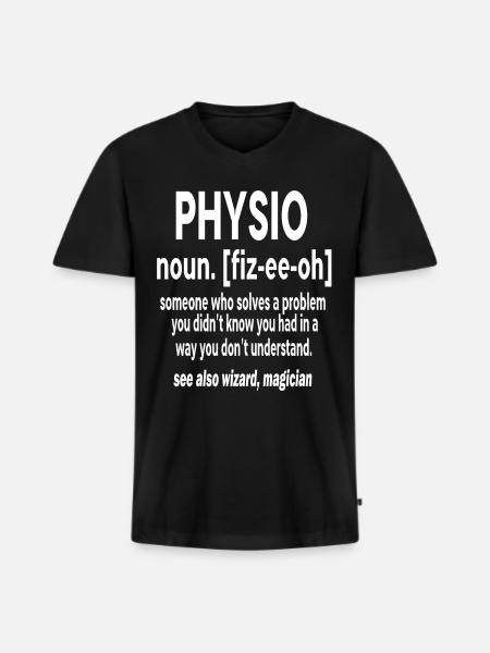 Fysioterapeut Fysioterapeut Fysioterapi - Premium økologisk T-shirt med V-hals til mænd - sort