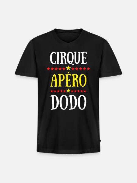 cirque apéro dodo - T-shirt encolure en V Premium bio Homme - noir