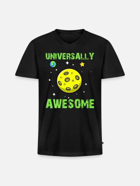 Space Planet Astronomy - Universally Awesome - Men's Premium Organic T-shirt with V-neck - black