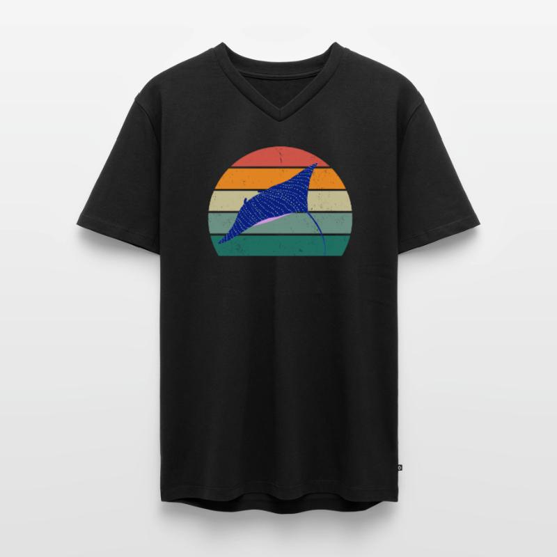 Stingrays Devil rays Flies Gliding Rays Men's Premium Organic T-shirt with V-neck