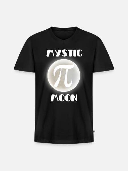 Mystic Maths Pi Moon - Men's Premium Organic T-shirt with V-neck - black
