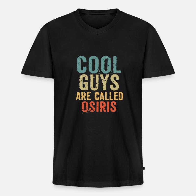 Cool guys are called Osiris - Männer Premium Bio T-Shirt mit V-Ausschnitt - Schwarz