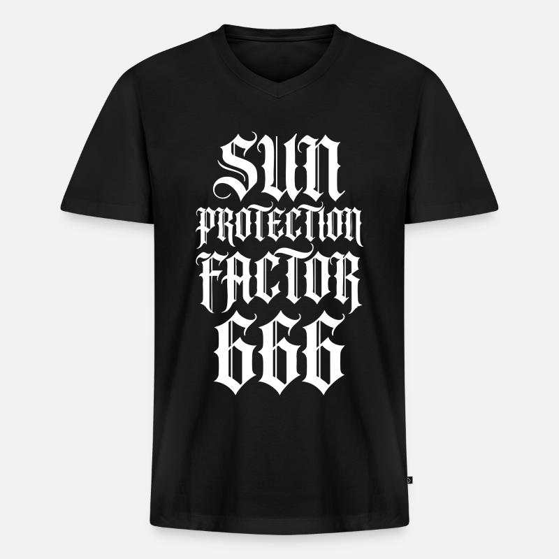 Gothic Provokationsspruch - Männer Premium Bio T-Shirt mit V-Ausschnitt - Schwarz