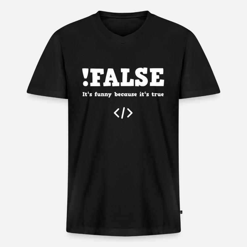 Programmeur Programmation énonciation drôle - T-shirt encolure en V Premium bio Homme - noir
