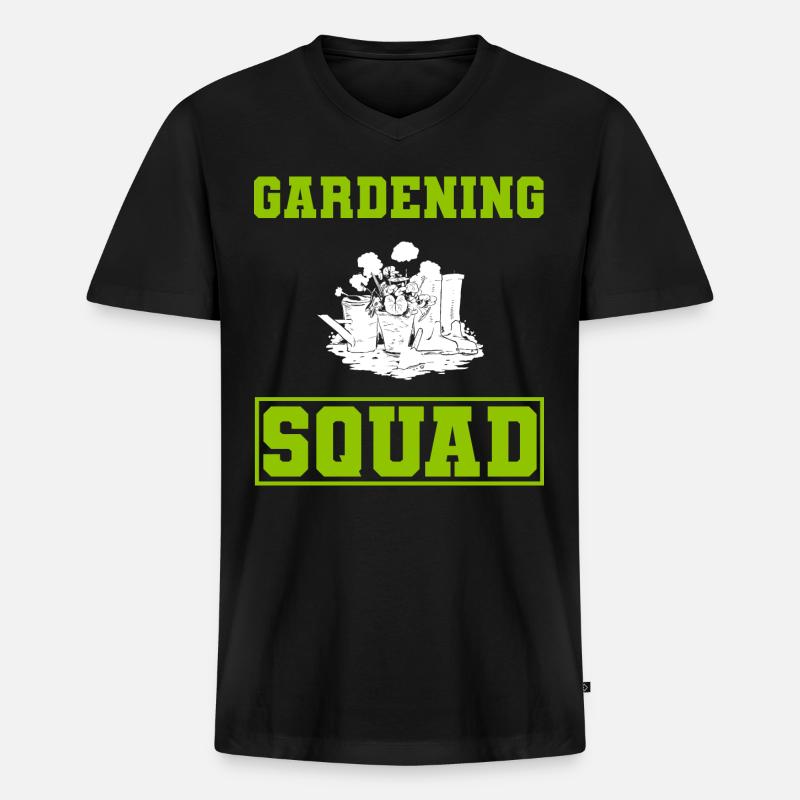 Lustige Gartenblumen Botaniker - Männer Premium Bio T-Shirt mit V-Ausschnitt - Schwarz