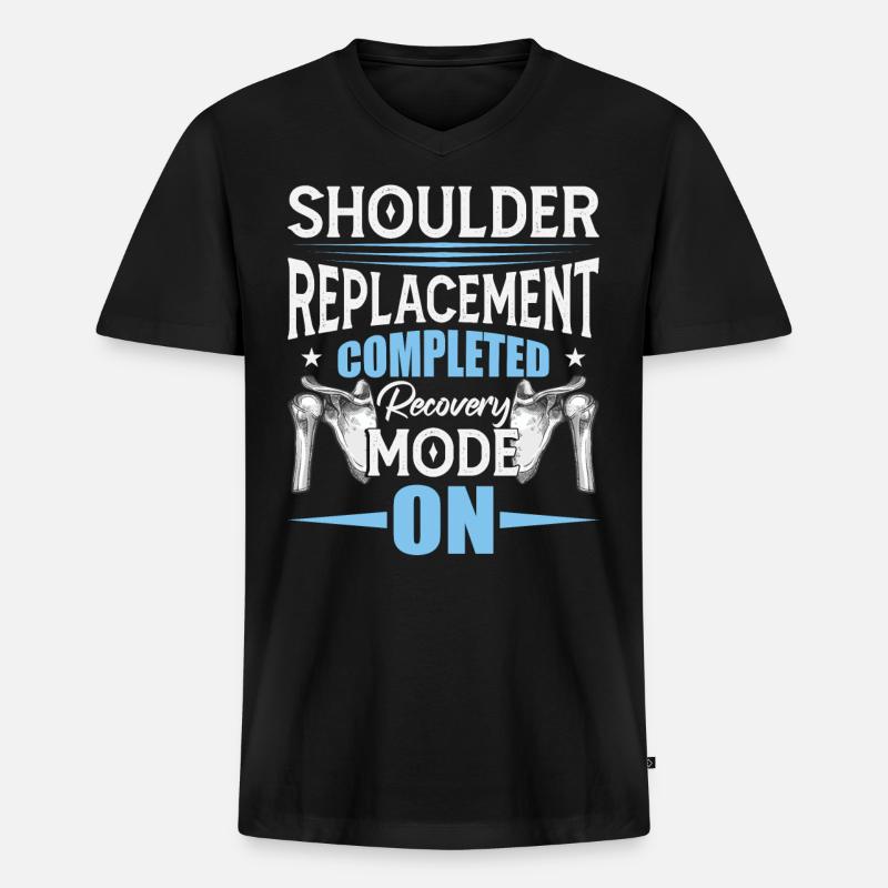 Schultererholung Humor - Männer Premium Bio T-Shirt mit V-Ausschnitt - Schwarz