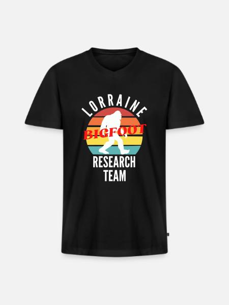 LORRAINE BIGFOOT RESEARCH TEAM - T-shirt encolure en V Premium bio Homme - noir