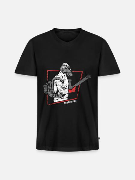 Exterminator pest gift - Men's Premium Organic T-shirt with V-neck - black
