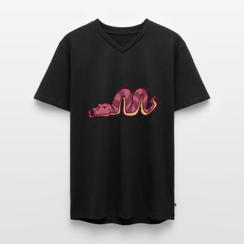 Python Männer Premium Bio T-Shirt mit V-Ausschnitt