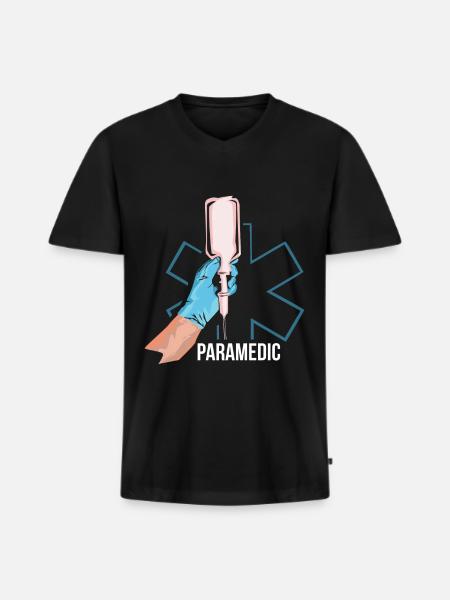 Emergency medic paramedic gift - Men's Premium Organic T-shirt with V-neck - black