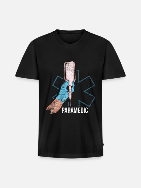 paramedic - Men's Premium Organic T-shirt with V-neck - black