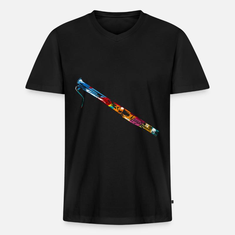 Fagott Geschenk - Männer Premium Bio T-Shirt mit V-Ausschnitt - Schwarz