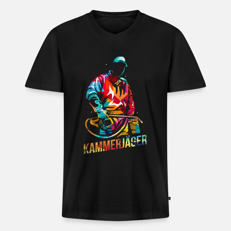 Kammerjäger Arbeit Geschenk - Männer Premium Bio T-Shirt mit V-Ausschnitt - Schwarz