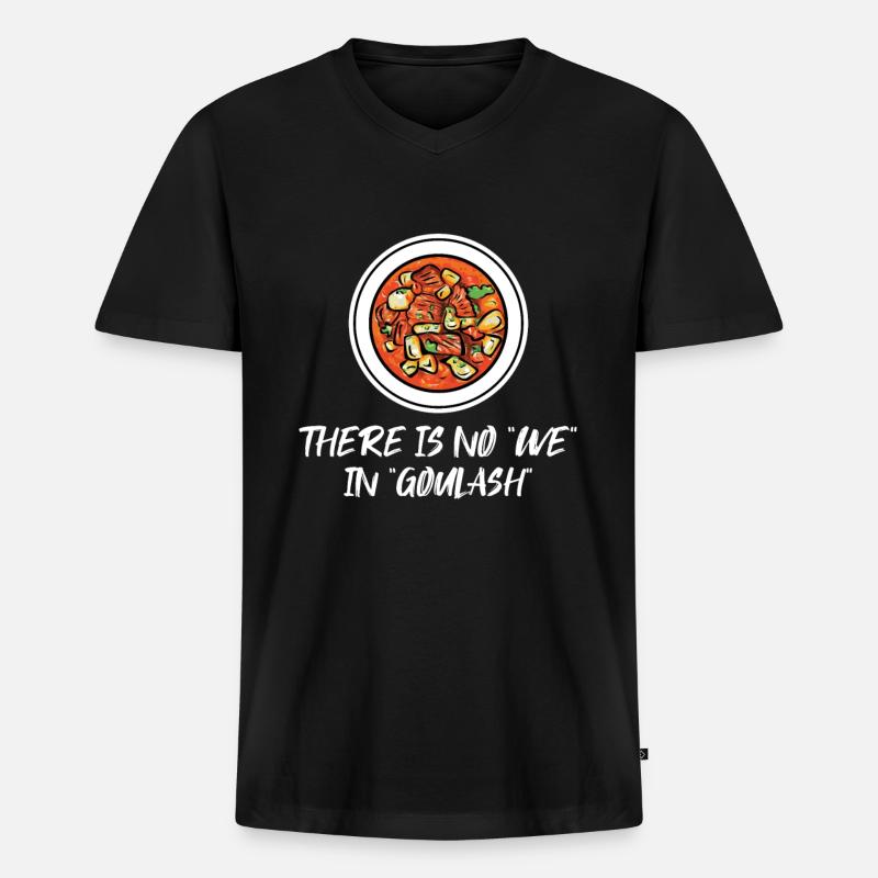 Gulasch - Männer Premium Bio T-Shirt mit V-Ausschnitt - Schwarz