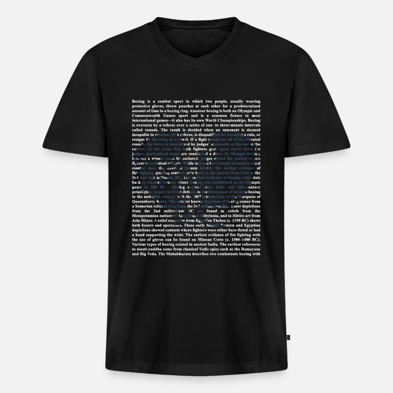 Boxen - Männer Premium Bio T-Shirt mit V-Ausschnitt - Schwarz