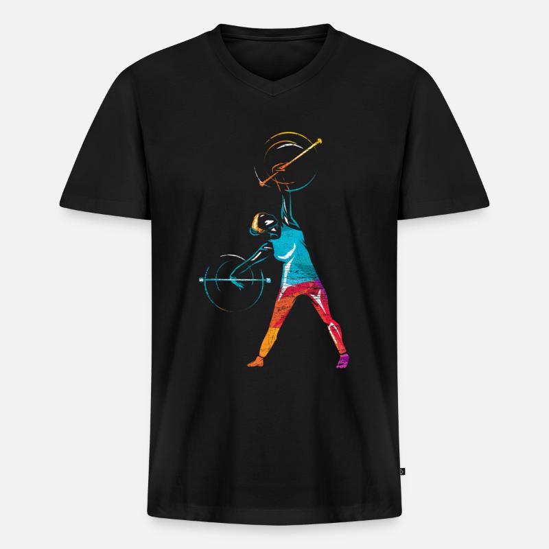 Twirling Stabdrehen - Männer Premium Bio T-Shirt mit V-Ausschnitt - Schwarz