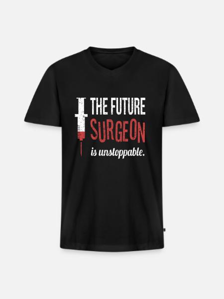 non-stop future surgeon - Men's Premium Organic T-shirt with V-neck - black