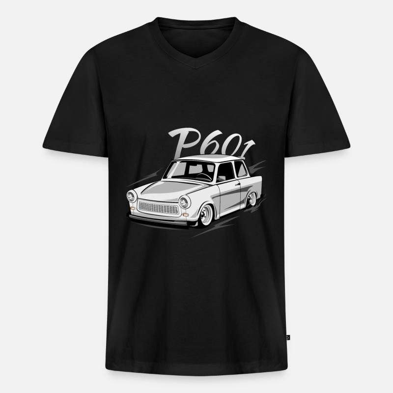  P601 - Zweitakt DDR - Männer Premium Bio T-Shirt mit V-Ausschnitt - Schwarz
