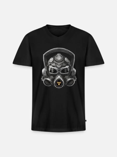 Biohazard - T-shirt encolure en V Premium bio Homme - noir