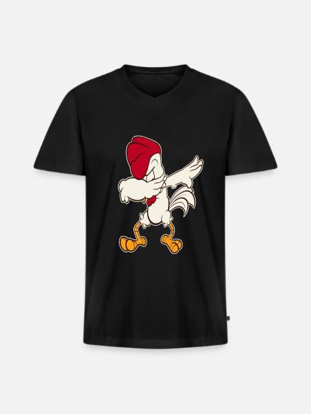 Rooster chicken chicken chicken chick - Men's Premium Organic T-shirt with V-neck - black