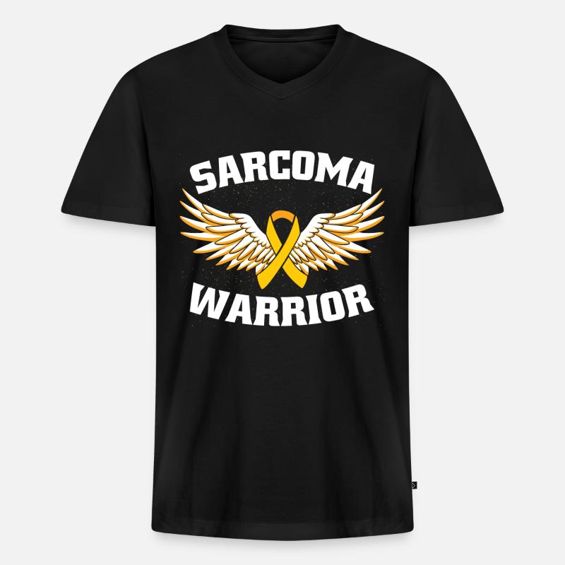 Sarkom-Krieger - Männer Premium Bio T-Shirt mit V-Ausschnitt - Schwarz
