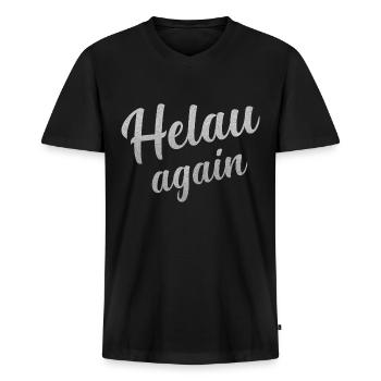 Helau Fasching, Fastnacht - Männer Premium Bio T-Shirt mit V-Ausschnitt - Schwarz - Vorne - Nico (187cm)
