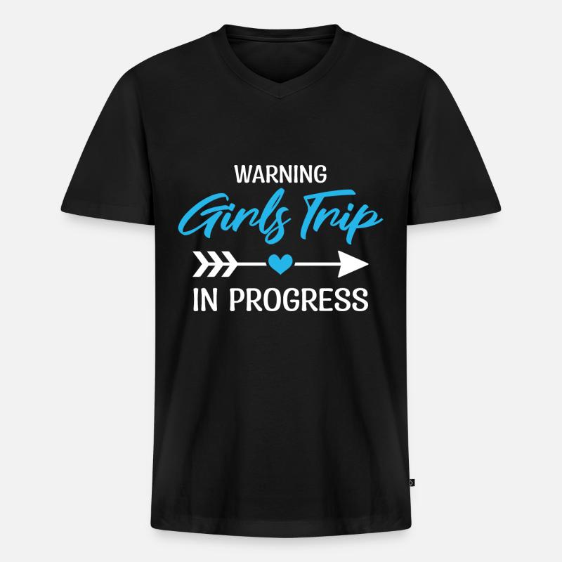 Mädchen Wochenendausflug Mädchen Crew - Männer Premium Bio T-Shirt mit V-Ausschnitt - Schwarz