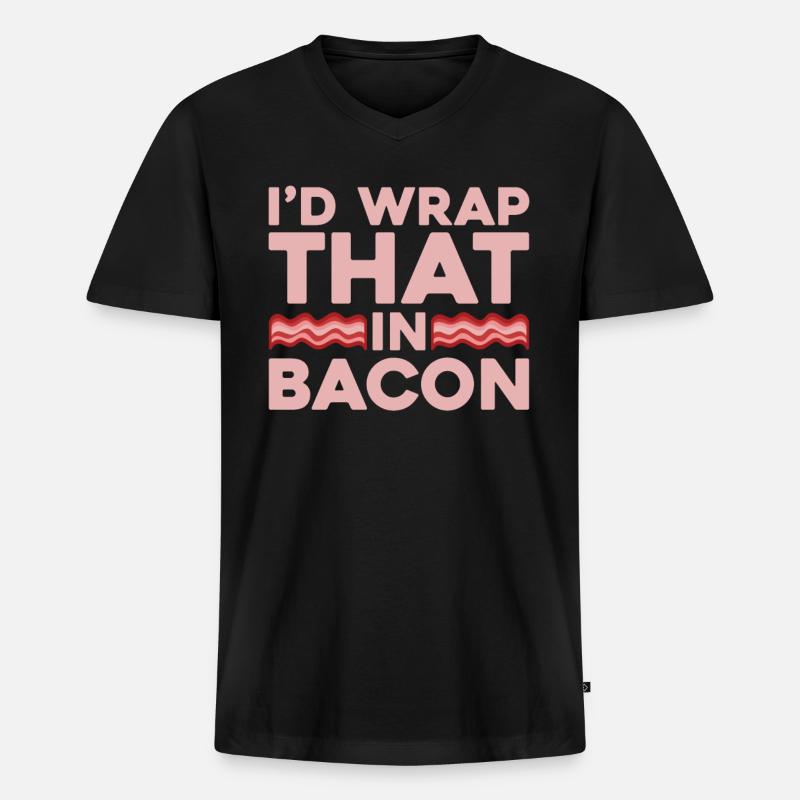 Ich Würde Das - Männer Premium Bio T-Shirt mit V-Ausschnitt - Schwarz