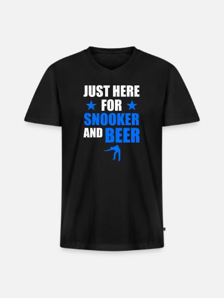 Bière et snooker - T-shirt encolure en V Premium bio Homme - noir