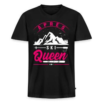 Apres Ski Queen,,Winter Party Apres Ski - Maglietta ecologica premium da uomo con scollo a V - nero - Fronte - Nico (187cm)