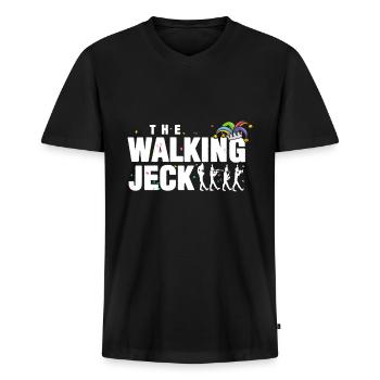 Karneval, Faschin, The walking Jeck, Party - Männer Premium Bio T-Shirt mit V-Ausschnitt - Schwarz - Vorne - Nico (187cm)