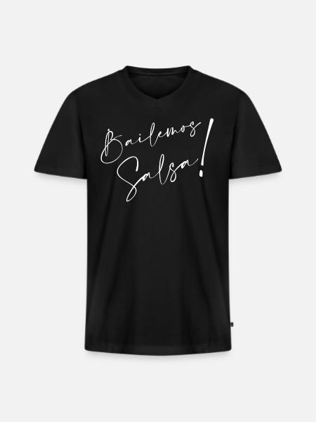 Soße - Männer Premium Bio T-Shirt mit V-Ausschnitt - Schwarz