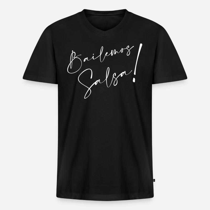 Soße - Männer Premium Bio T-Shirt mit V-Ausschnitt - Schwarz