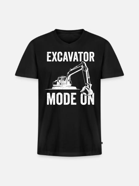 Baggerfahrer Baggerfahrer - Männer Premium Bio T-Shirt mit V-Ausschnitt - Schwarz