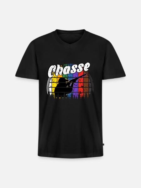 Jagd Jagd - Männer Premium Bio T-Shirt mit V-Ausschnitt - Schwarz