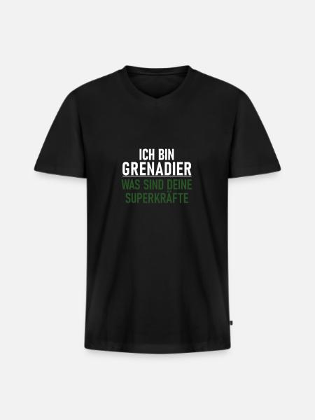Grenadier - Männer Premium Bio T-Shirt mit V-Ausschnitt - Schwarz