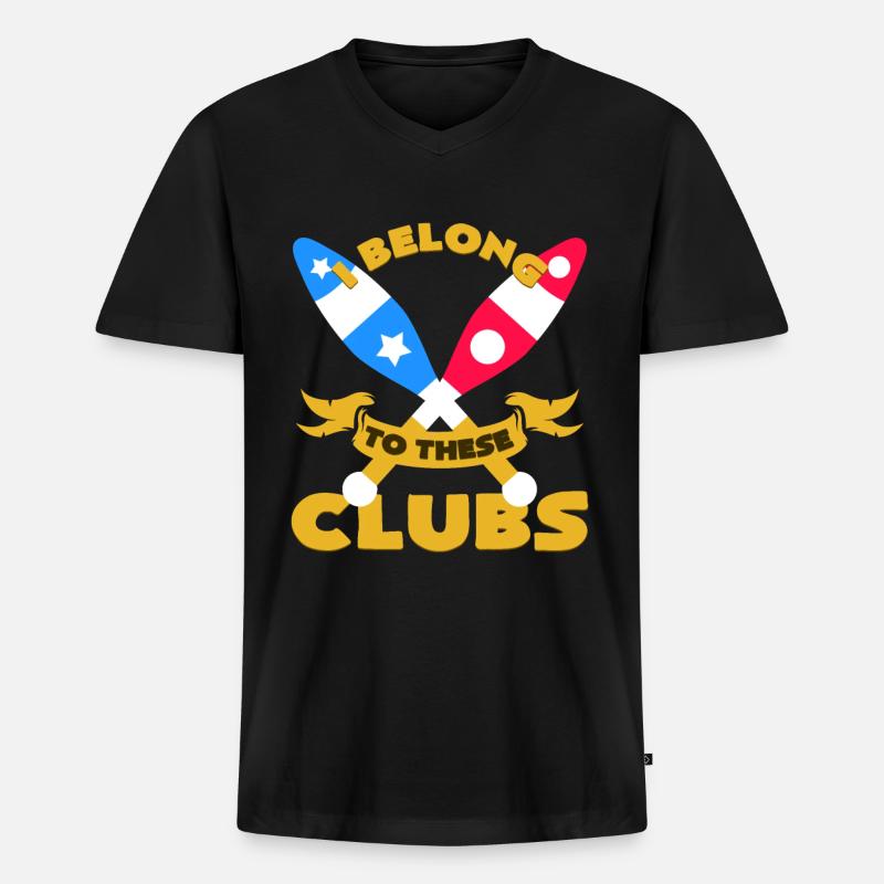 Jongleur - Männer Premium Bio T-Shirt mit V-Ausschnitt - Schwarz