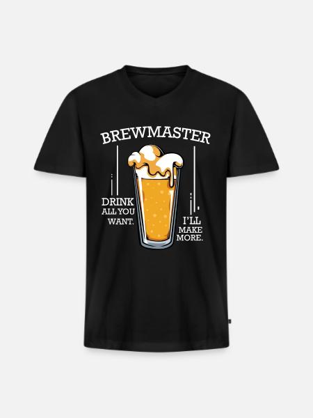 brew beer - Men's Premium Organic T-shirt with V-neck - black