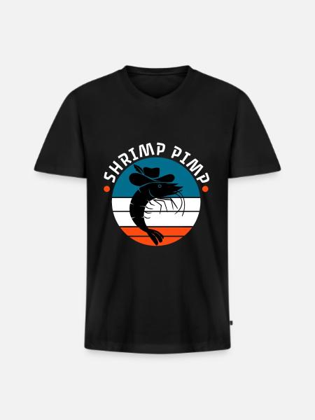 Shrimp Pimp - Men's Premium Organic T-shirt with V-neck - black