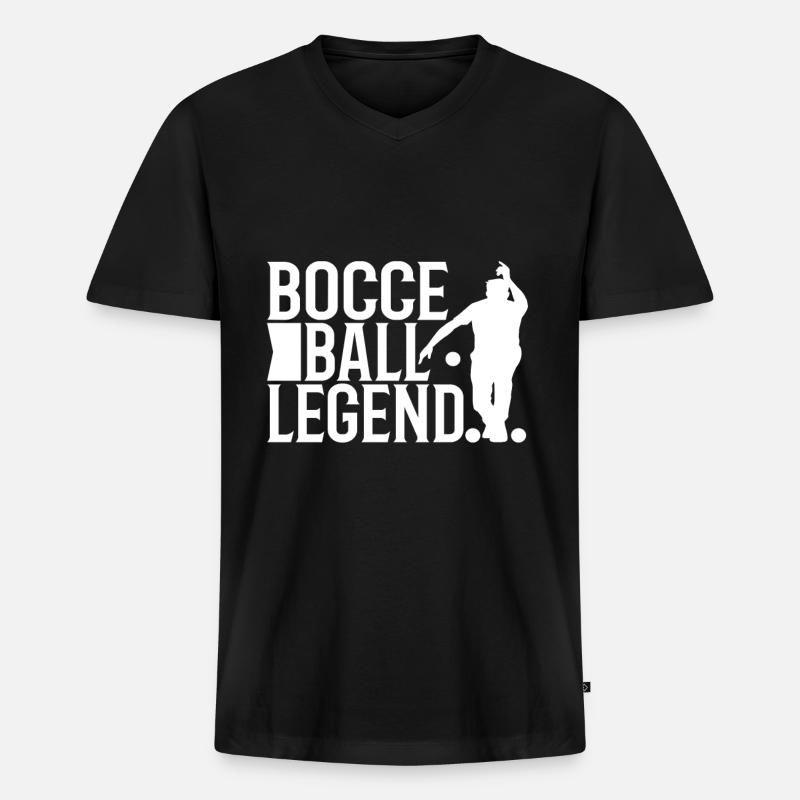 Bocce ball legend - Männer Premium Bio T-Shirt mit V-Ausschnitt - Schwarz