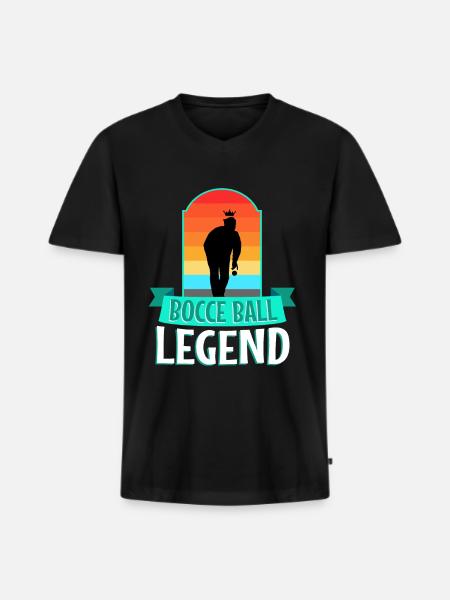 Bocce ball legend - Men's Premium Organic T-shirt with V-neck - black