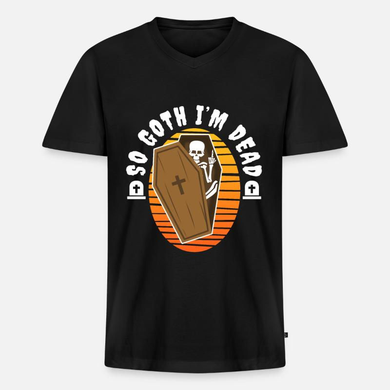 So Goth I'm Dead - Männer Premium Bio T-Shirt mit V-Ausschnitt - Schwarz