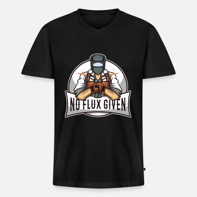 No flux given - Männer Premium Bio T-Shirt mit V-Ausschnitt - Schwarz
