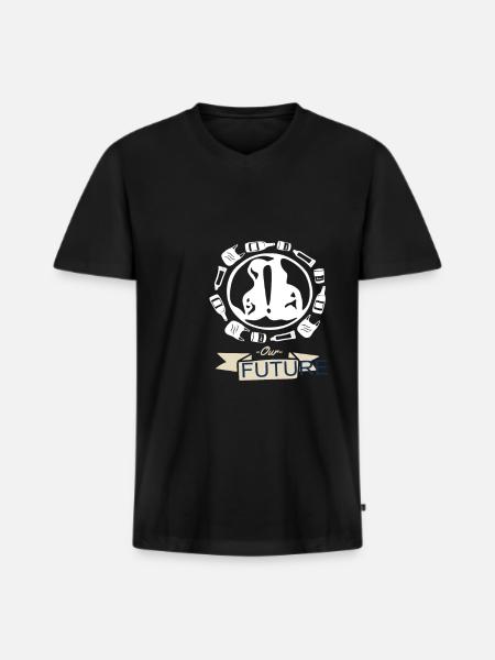 Our Future Quotes - Men's Premium Organic T-shirt with V-neck - black