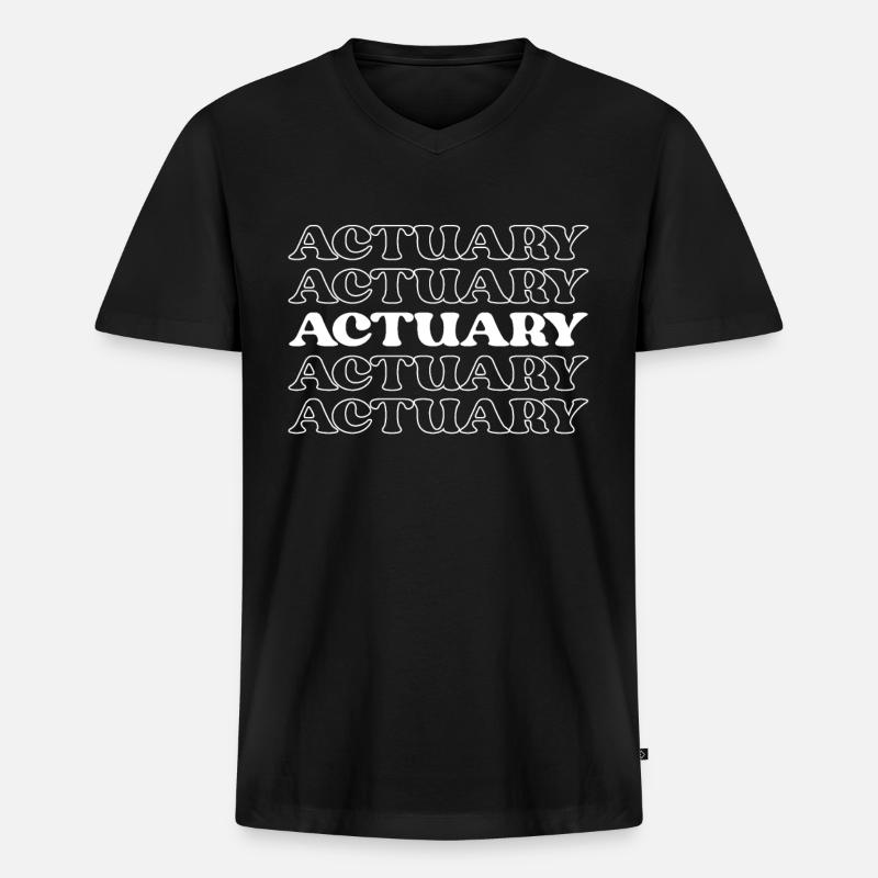 Aktuar Data Scientist Buchhalter Statistik - Männer Premium Bio T-Shirt mit V-Ausschnitt - Schwarz
