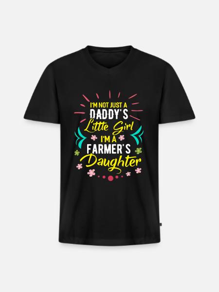 Farmers daughter - Men's Premium Organic T-shirt with V-neck - black